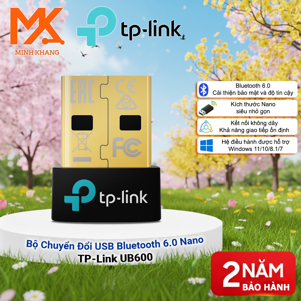 [Chính Hãng] USB Bluetooth 6.0 Nano UB600 – Bộ Chuyển Đổi Bluetooth Cho PC/Laptop, Kết Nối Nhanh, Ổn