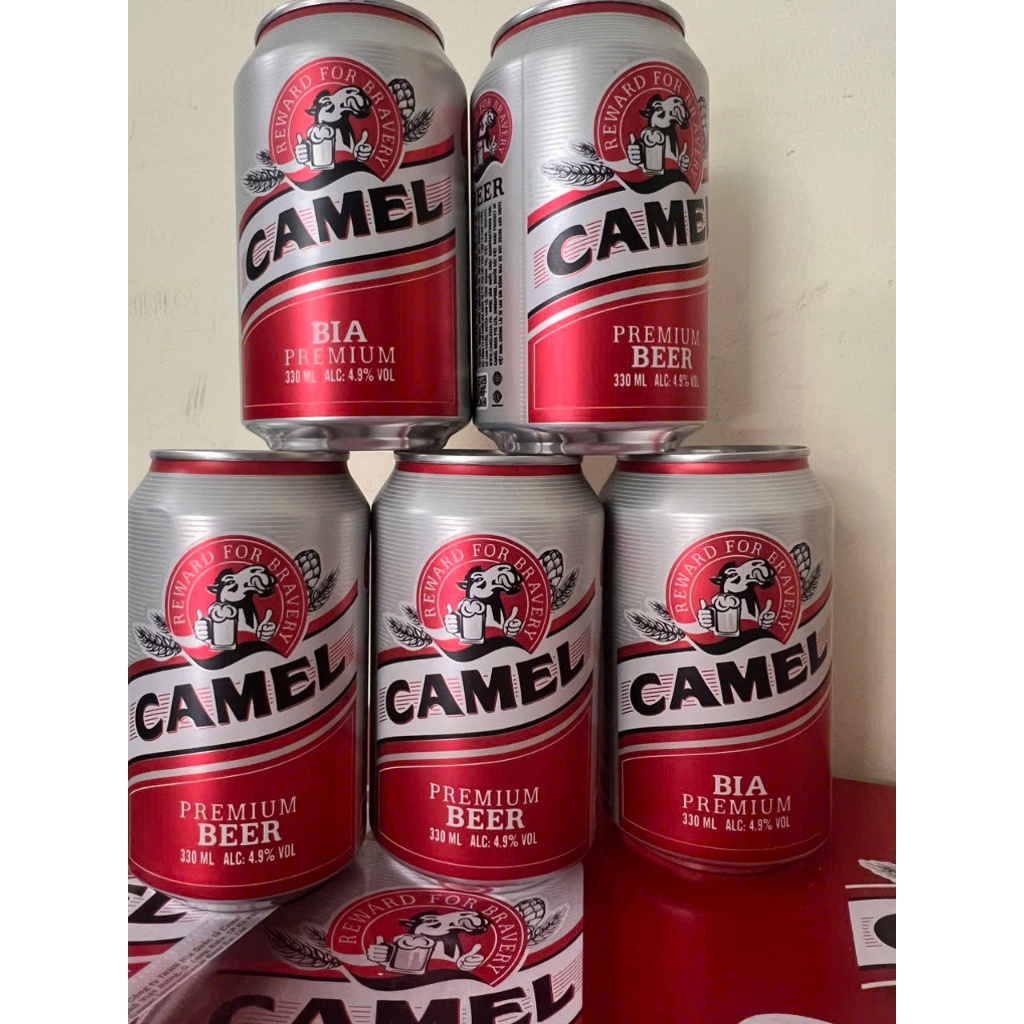 Thùng 24 lon Bia CAMEL Premium (lùn đỏ) 330ml ( HSD Tháng 5/2027)