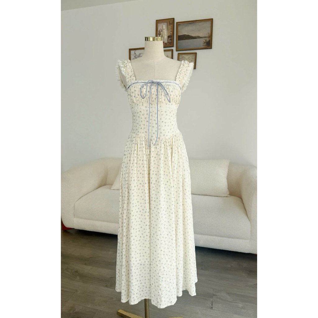 [PASS - NEW 100%] Clothes Bar – Đầm hoạ tiết hoa nhí dáng dài Mina Dress – Soft Field