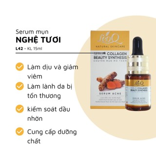 Serum Mụn Lúa Mạch Hana white &LeoQ Tinh chất Rau Má, Nghệ Tươi 15ml