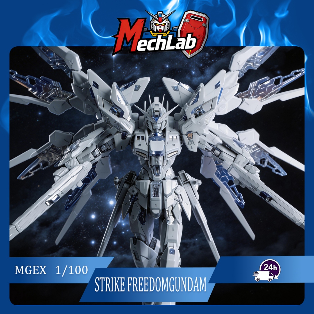 Changlong 7701 MGEX 1/100 Strike Freedom Twilight Coating Non-Effect Ver. w/ Base & Water Slide Deca