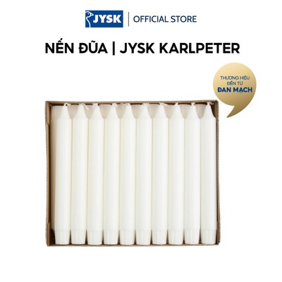 Nến đũa | JYSK KARLPETER | paraffin | trắng | hộp 20 chiếc | C20cm