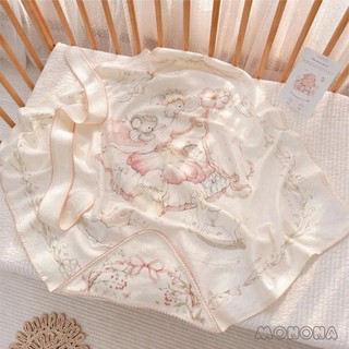 Ủ đón bé đa năng Cotton Waffle Monona có mũ và đai quấn tiện lợi