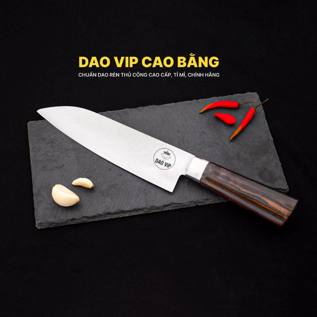 Dao lọc thái thép trắng cán gỗ - LKM DAO VIP CAO BẰNG