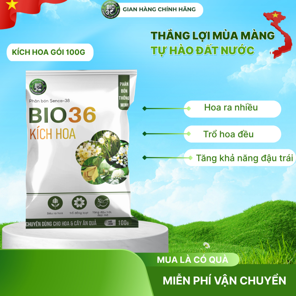 Kích Hoa Bio36 Chuyên Dùng Cho Hoa Và Cây Ăn Quả - Gói 100g