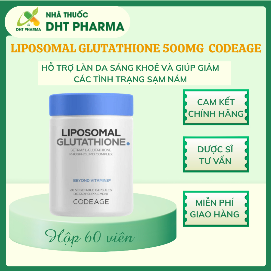 TPBVSK Liposomal Glutathione CODEAGE (Setria L-Glutathione) 500mg Hộp 60 viên