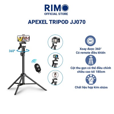 Chân máy ảnh Tripod điện thoại thông minh Apexel JJ070 - Hàng chính hãng bảo hành 12 tháng