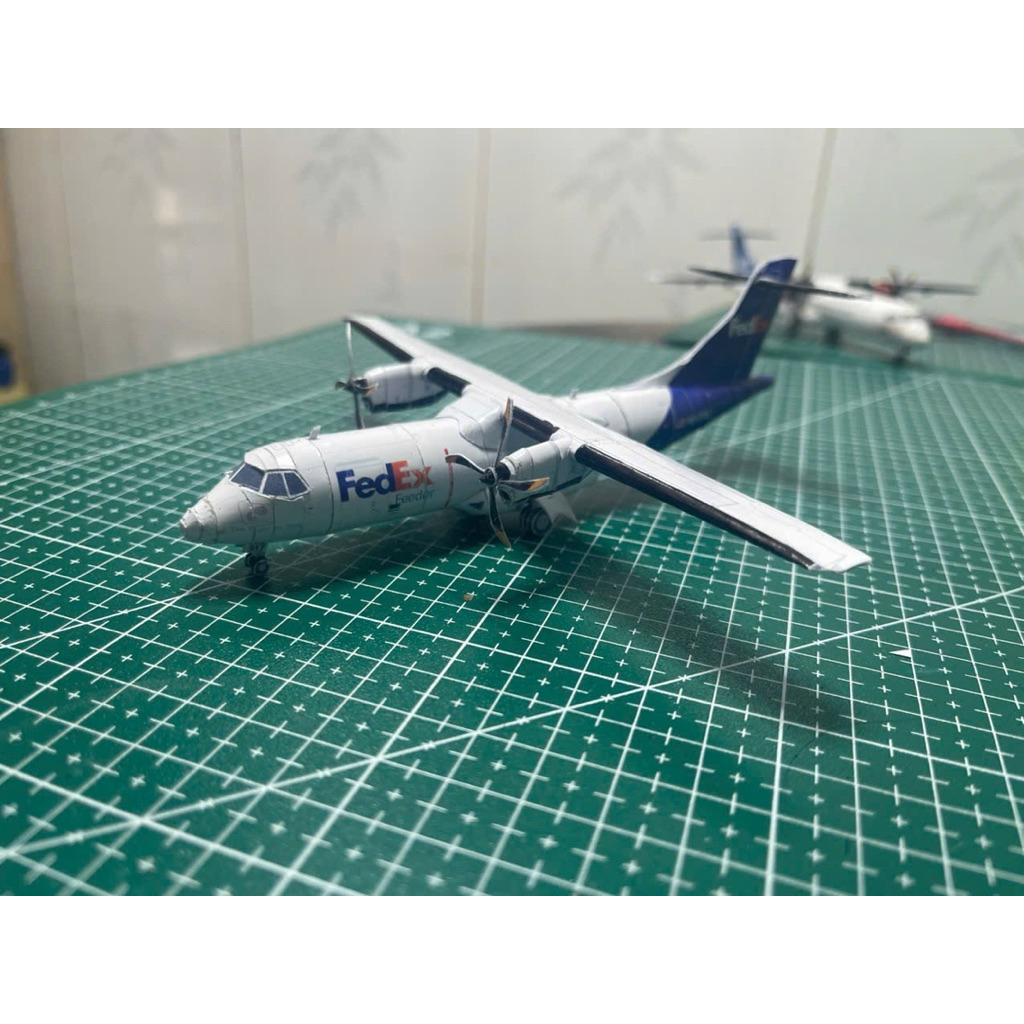 atr42F Fedex tỉ lệ 1/120 mô hình giấy(đọc mô tả)