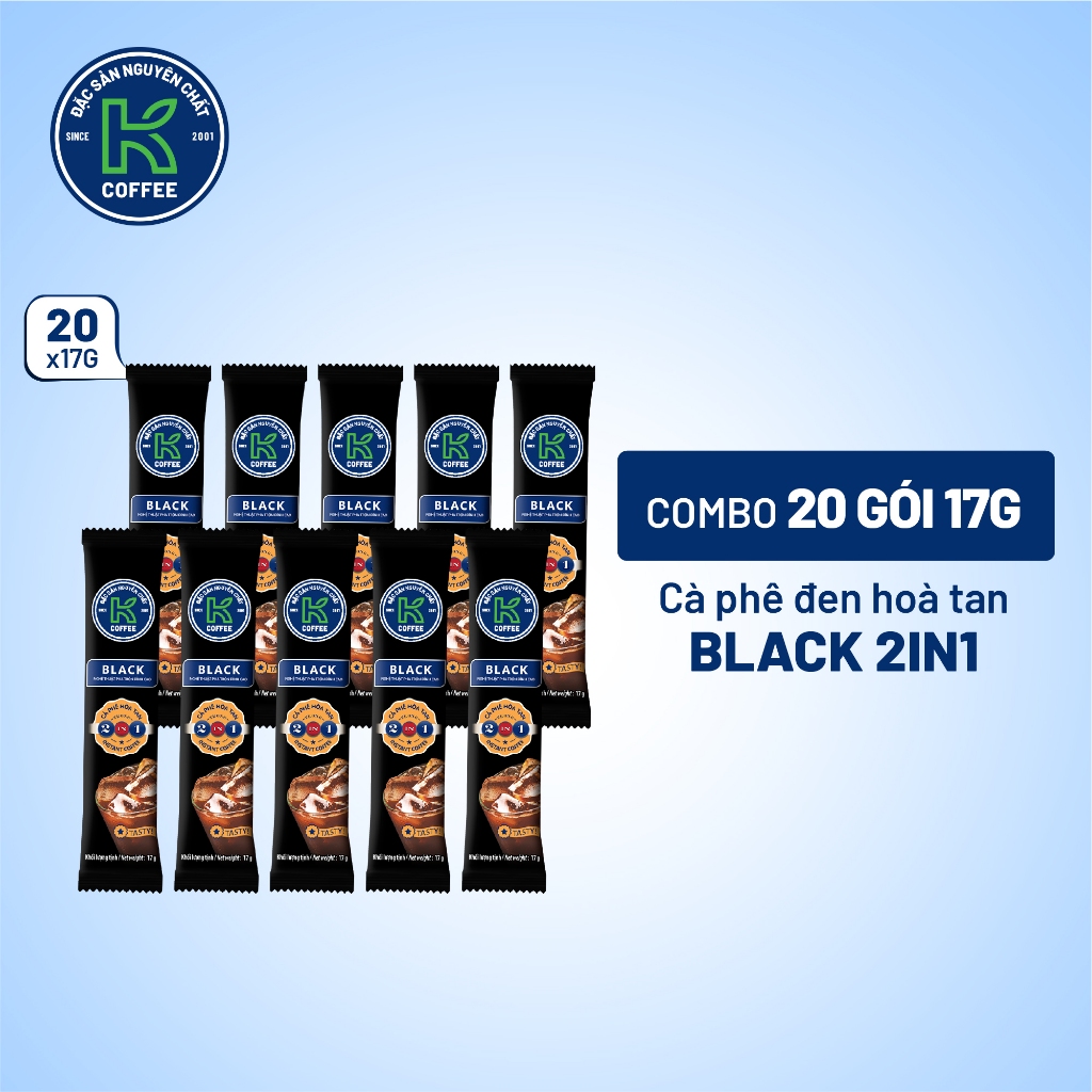 Cà phê sữa hòa tan K Coffee Delight 3in1 Combo 20 gói 17g
