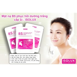 Combo 10 miếng Mặt nạ ISOLUX Whitening repair sodium DNA B5 mask Hàn Quốc 25ml hạn 2029 C640