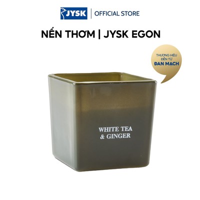 Nến thơm | JYSK EGON | paraffin/thủy tinh | xanh olive | R8xD8xC8cm