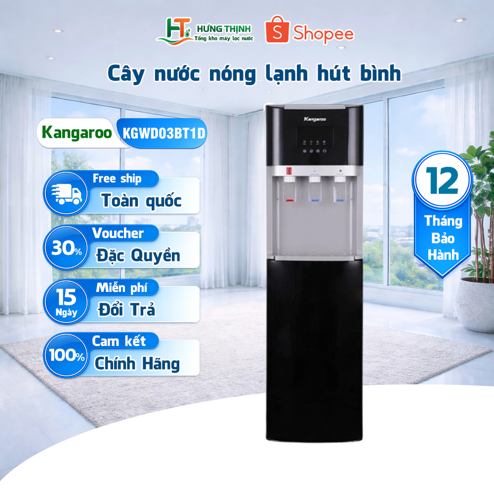 Cây nước nóng lạnh Kangaroo KGWD03BT1D (bảo hành 12th) -Chính Hãng- Hưng Thịnh