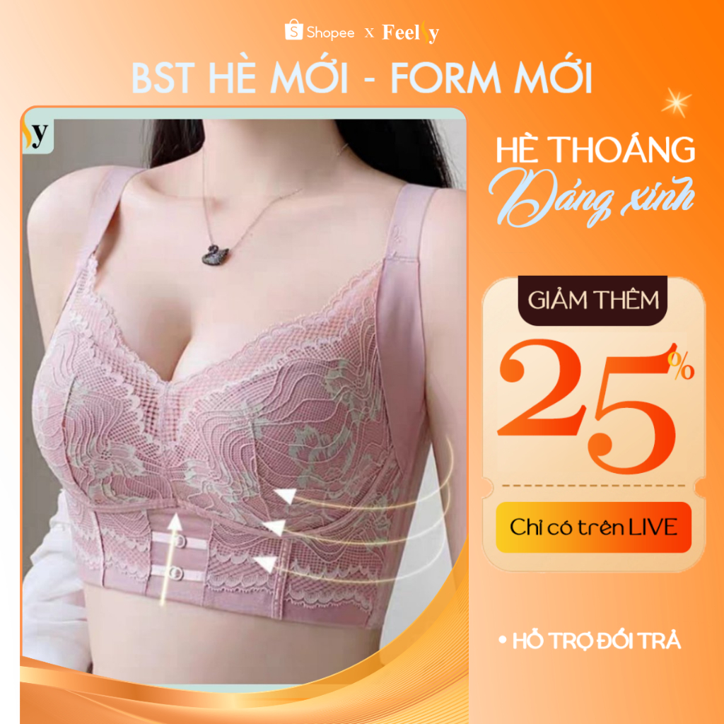 Áo ngực bra định hình Feelsy June 16 đệm 1,9cm tôn dáng nâng vòng ngực tròn đầy chống xệ