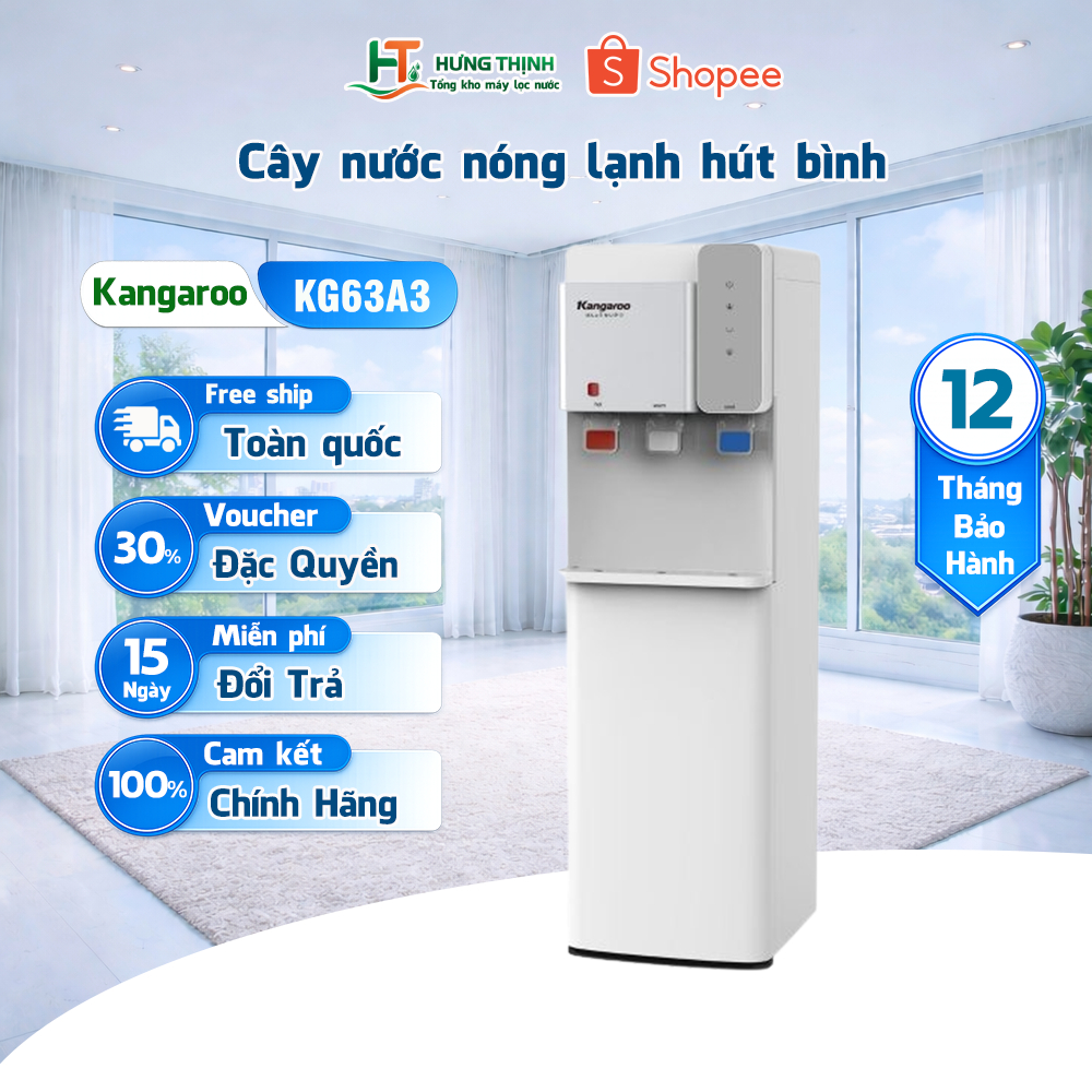 Cây nước nóng lạnh Kangaroo KG63A3 làm lạnh bằng Block -chính hãng- Hưng Thịnh