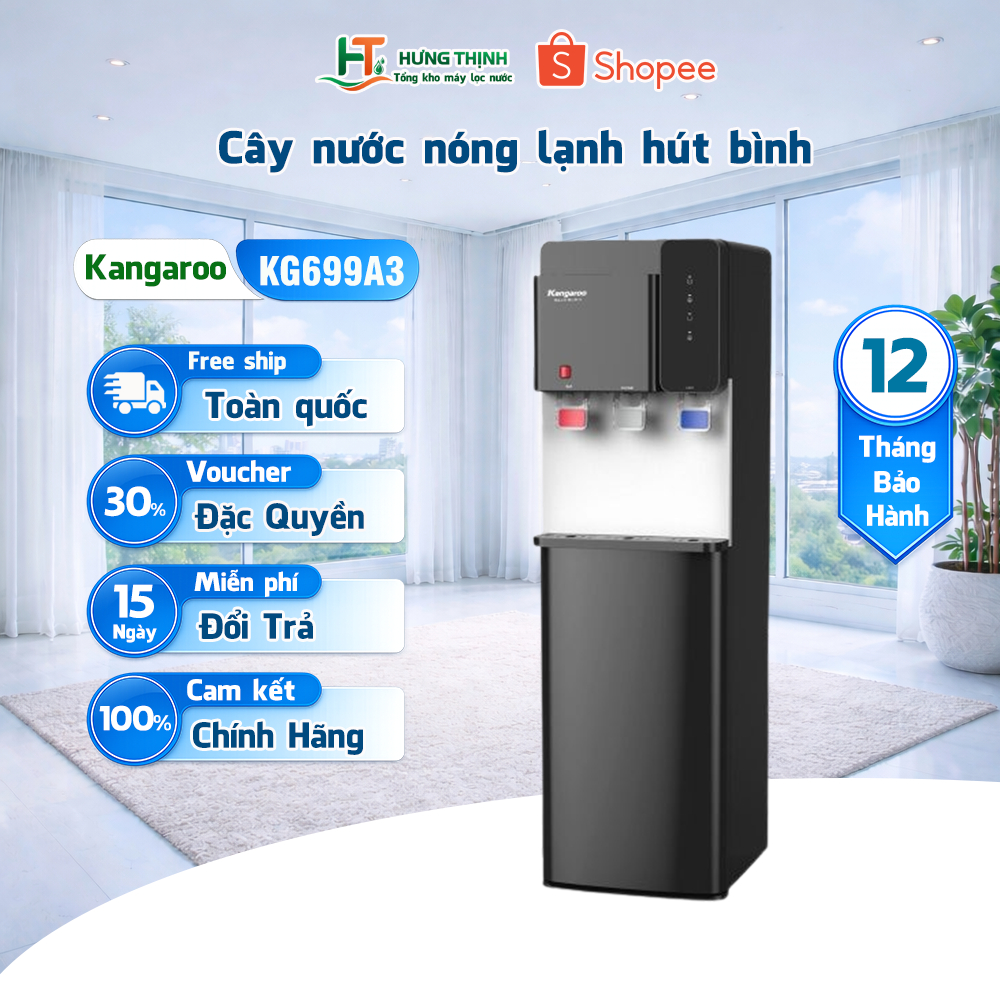 Cây Nước Nóng Lạnh Kangaroo KG699A3 Thiết Kế Sang Trọng Hiện Đại