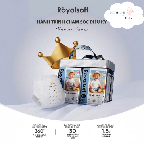 [Combo 2 bịch] Tã bỉm ROYAL SOFT cao cấp chính hãng