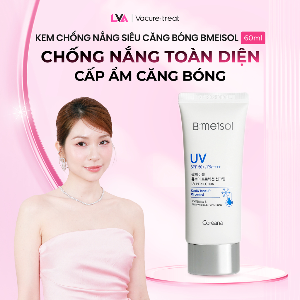 Kem chống nắng siêu căng bóng Hàn Quốc SPF50/PA++++ B:meisol UV Protection Sun Cream 60ml Vacure:tre