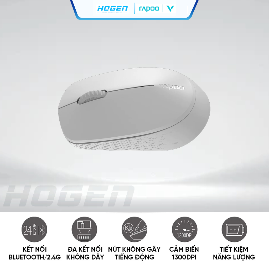 Chuột Không Dây Rapoo M100 Silent | DPI 5 Cấp Độ | Bluetooth 4.0, 5.0, 2.4G | Bảo Hành 24 Tháng | BigBuy360 - bigbuy360.vn