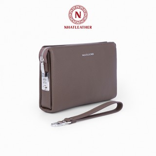 Túi da cầm tay NHATLEATHER - Clutch cầm tay -Bóp tay doanh nhân khoá số bảo mật - NVB-084