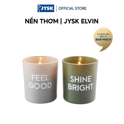Nến thơm | JYSK ELVIN | paraffin/thủy tinh | nhiều màu | Ø7xC8cm