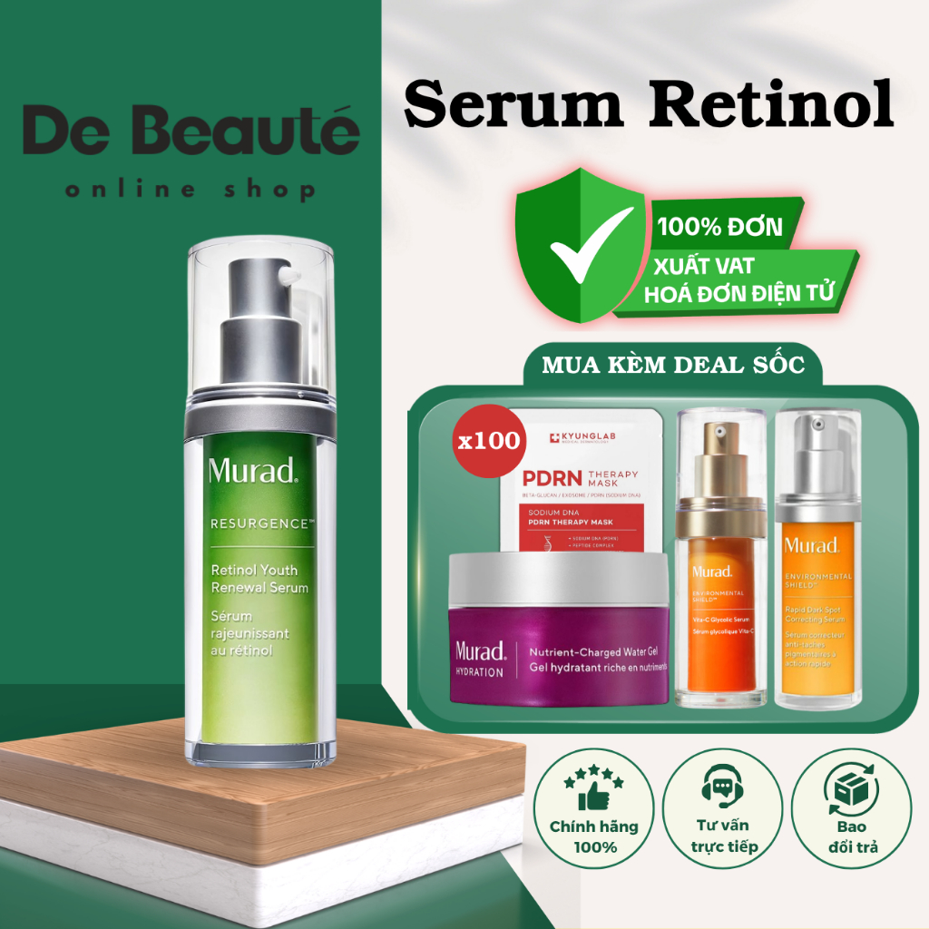 Serum Retinol Làm Mờ Nếp Nhăn Trên Da Murad Retinol Youth Renewal Serum