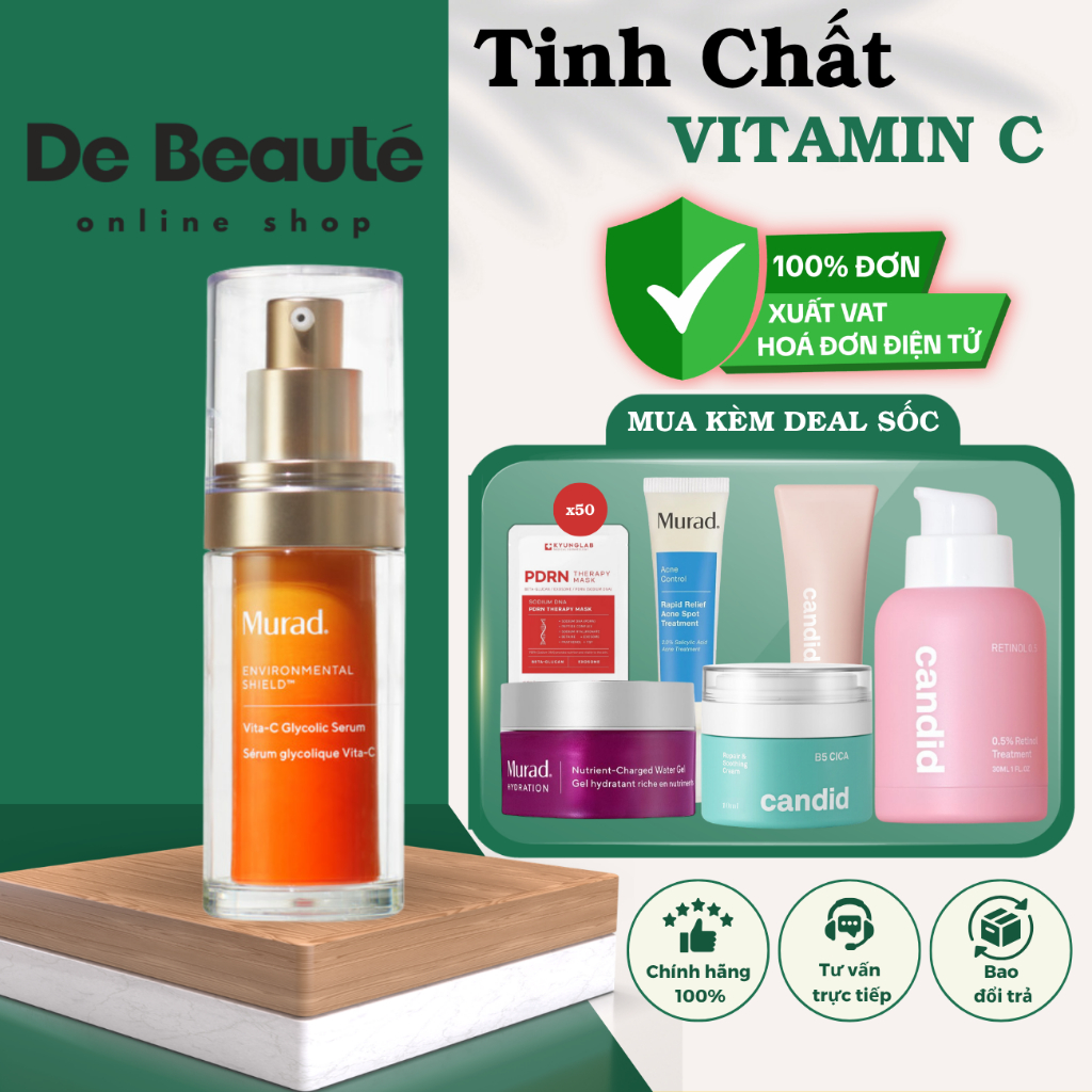 Tinh Chất Vitamin C Giúp Trắng Sáng Da Murad Vita-C Glycolic Brightening Serum