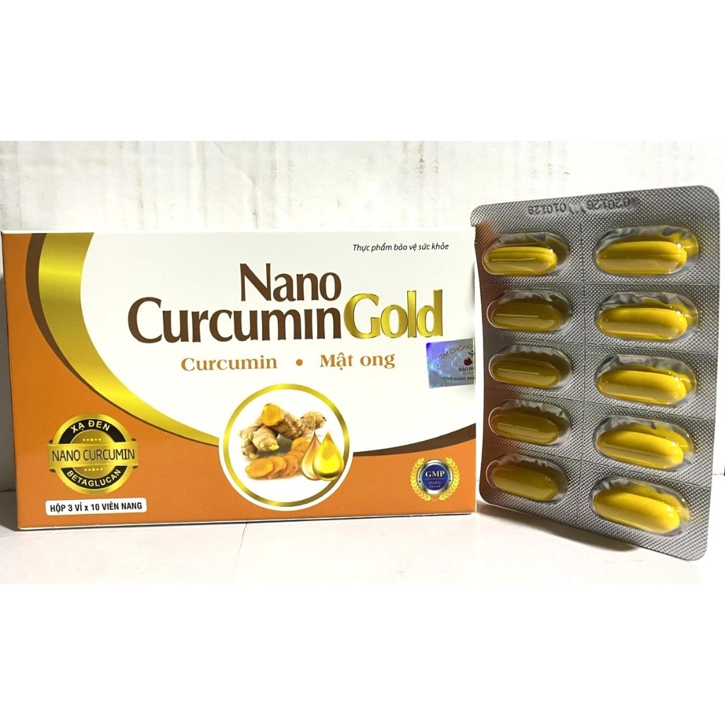 Viên dạ dày bình vị Nano Curcumin Gold giảm viêm loét dạ dày, tá tràng trào ngược dạ dày thực quản n