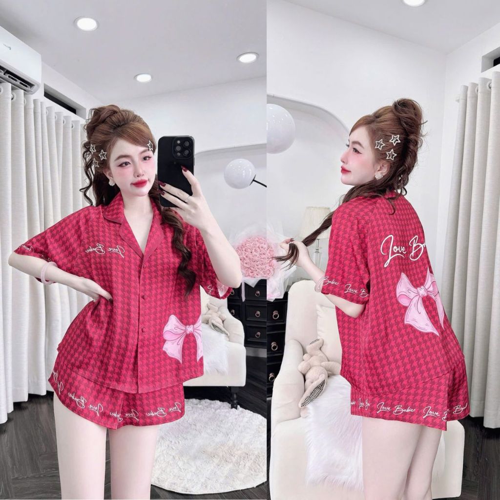 Đồ Ngủ Nữ MIKY, Đồ Ngủ Mặc Nhà Croptop lụa Latin In 3D cao cấp mềm mại xinh xắn dễ thương < 65KG M18 | BigBuy360 - bigbuy360.vn
