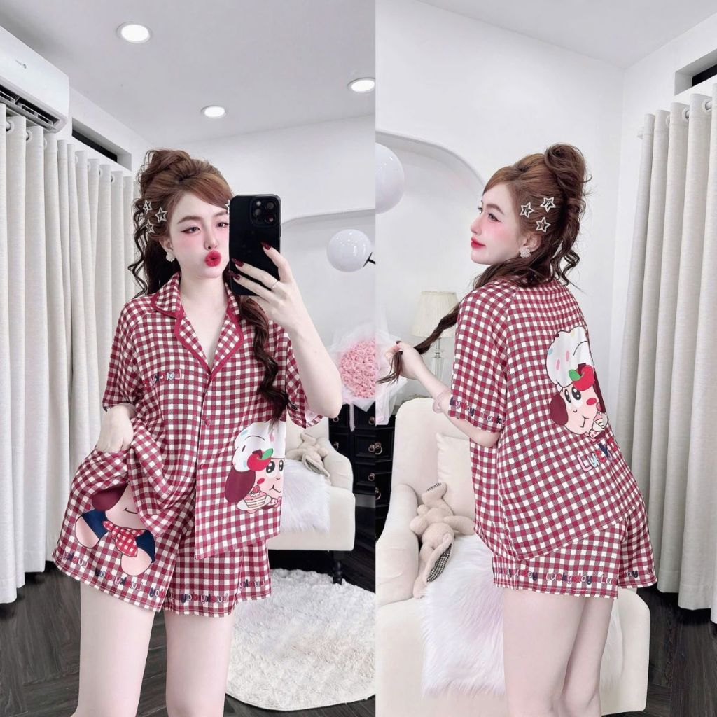 Đồ Ngủ Nữ MIKY, Đồ Ngủ Mặc Nhà Croptop lụa Latin In 3D cao cấp mềm mại xinh xắn dễ thương < 65KG M18 | BigBuy360 - bigbuy360.vn
