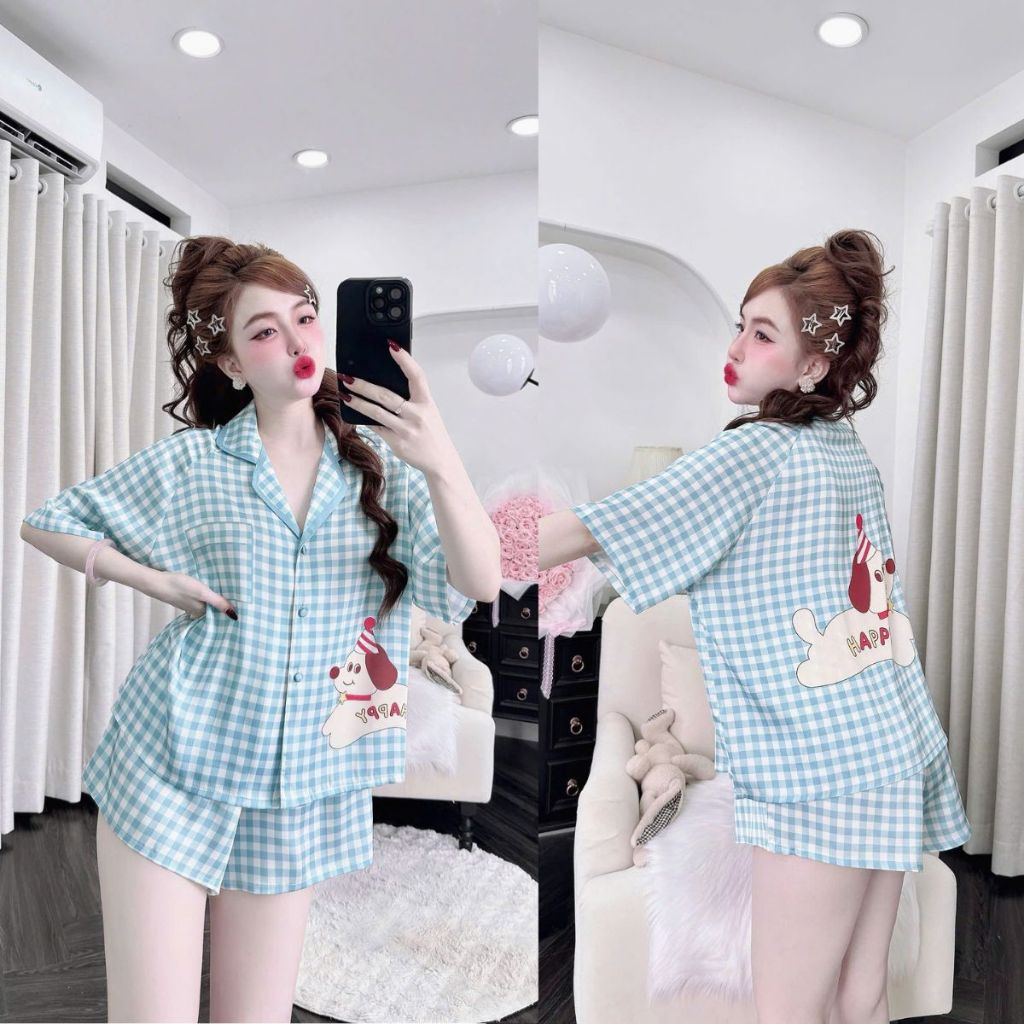 Đồ Ngủ Nữ MIKY, Đồ Ngủ Mặc Nhà Croptop lụa Latin In 3D cao cấp mềm mại xinh xắn dễ thương < 65KG M18 | BigBuy360 - bigbuy360.vn