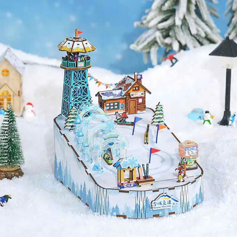 Mô hình lắp ráp hộp nhạc Music Box Tonecheer | Đèn LED