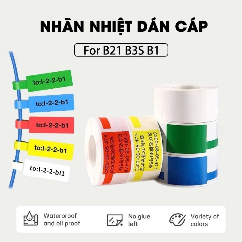 Nhãn Dán Cáp Dùng Cho Máy Niimbot B series (B1/B21/B21Pro/B31/B3S)
