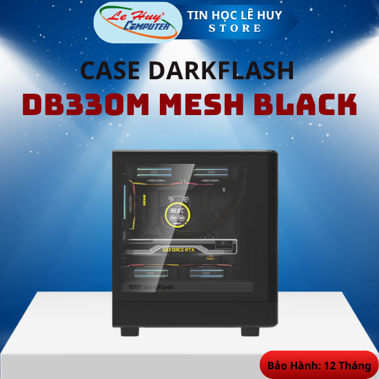 Vỏ Máy Tính DARKFLASH DB330M MESH (Full M-ATX) Black / White - Hàng Chính Hãng