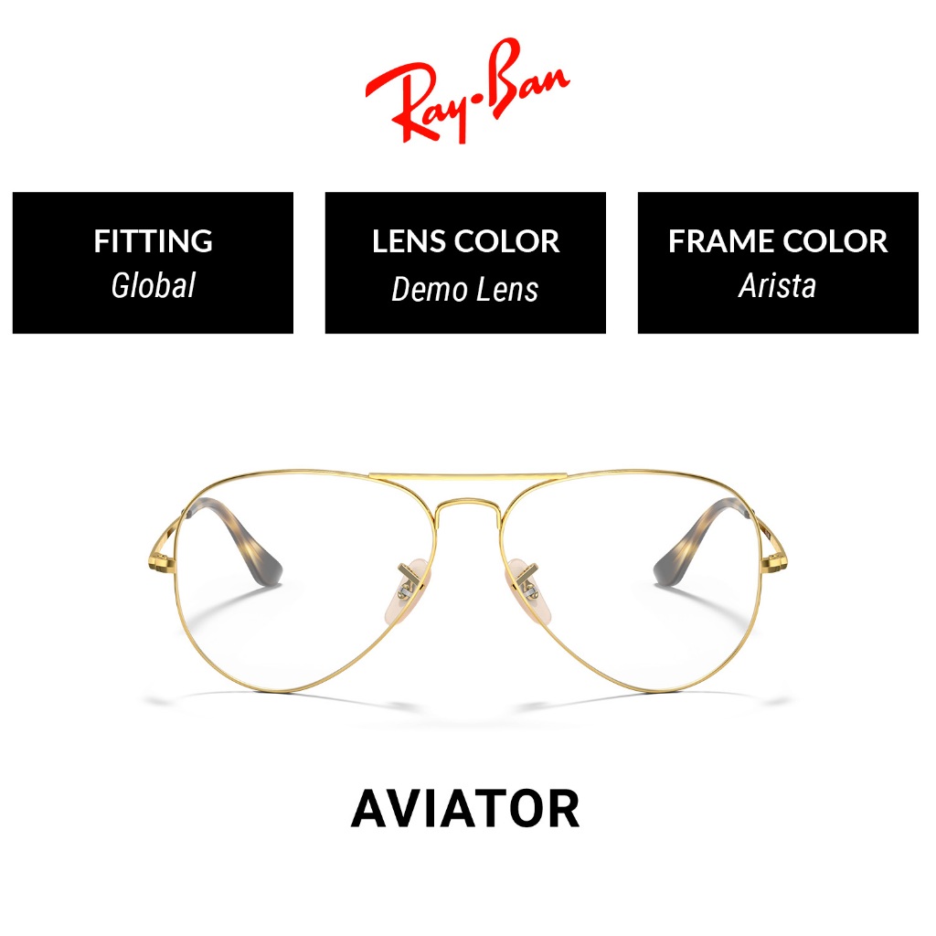 Mắt kính RAY-BAN VISTA AVIATOR RX6489 2500 - Size 55