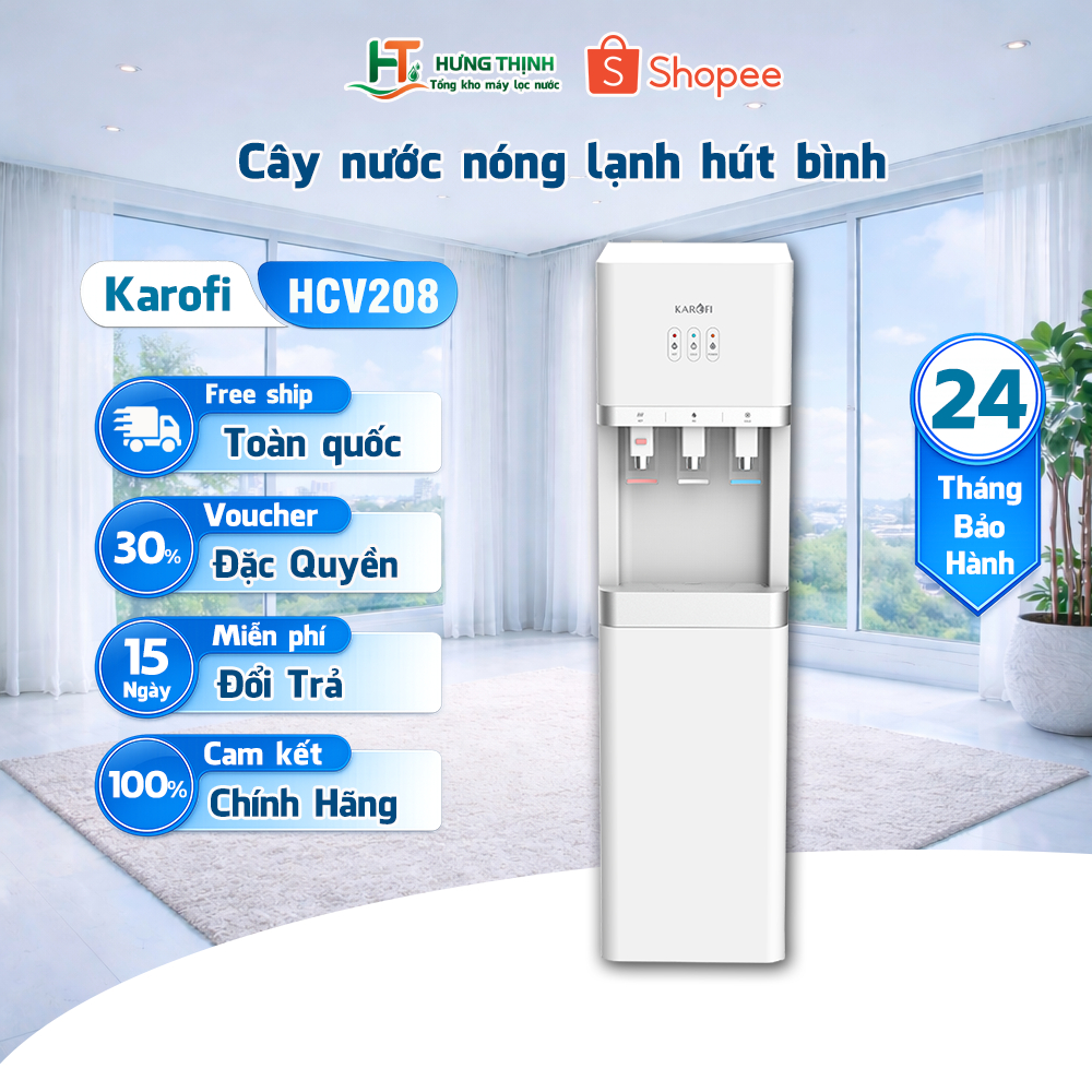 Cây Nước Nóng Lạnh Nguội Karofi HCV208 Nước Sạch, Lạnh Sâu Công Nghệ Hiện Đại