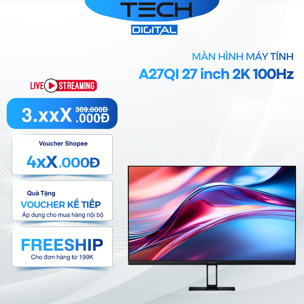Màn Hình Xiaomi A27Qi Inch 2K 100 Hz Phù Hợp Làm Việc, Chơi Game - Hàng Nhập Khẩu A113