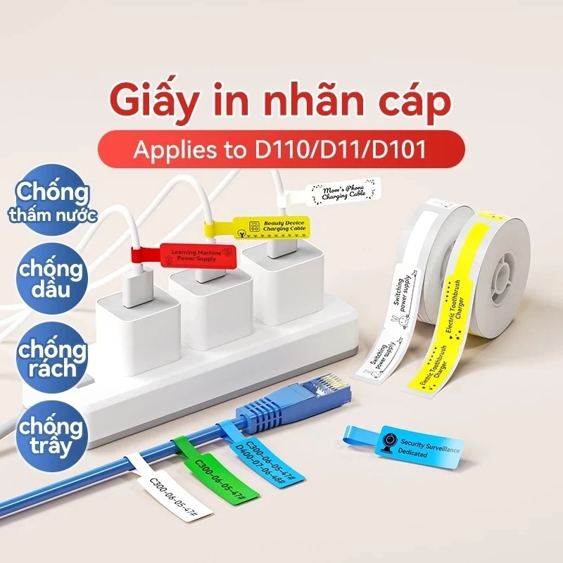 Nhãn Dán Cáp Dùng Cho Máy Niimbot D series (D110/D11/D101)
