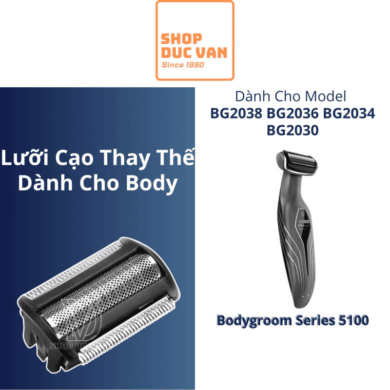 Đầu Lưới Cạo Philips Thay Thế Cho Máy Bodygroom Series 5100 BG2038 BG2036 BG2034 BG2030 [ Shop Đức V