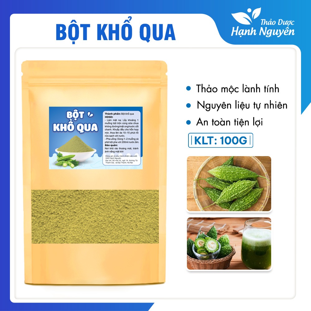 Bột khổ qua 100g, bột mướp đắng, nguyên chất, thanh nhiệt, giải độc, giúp da sáng mịn, giảm mụn nhọt
