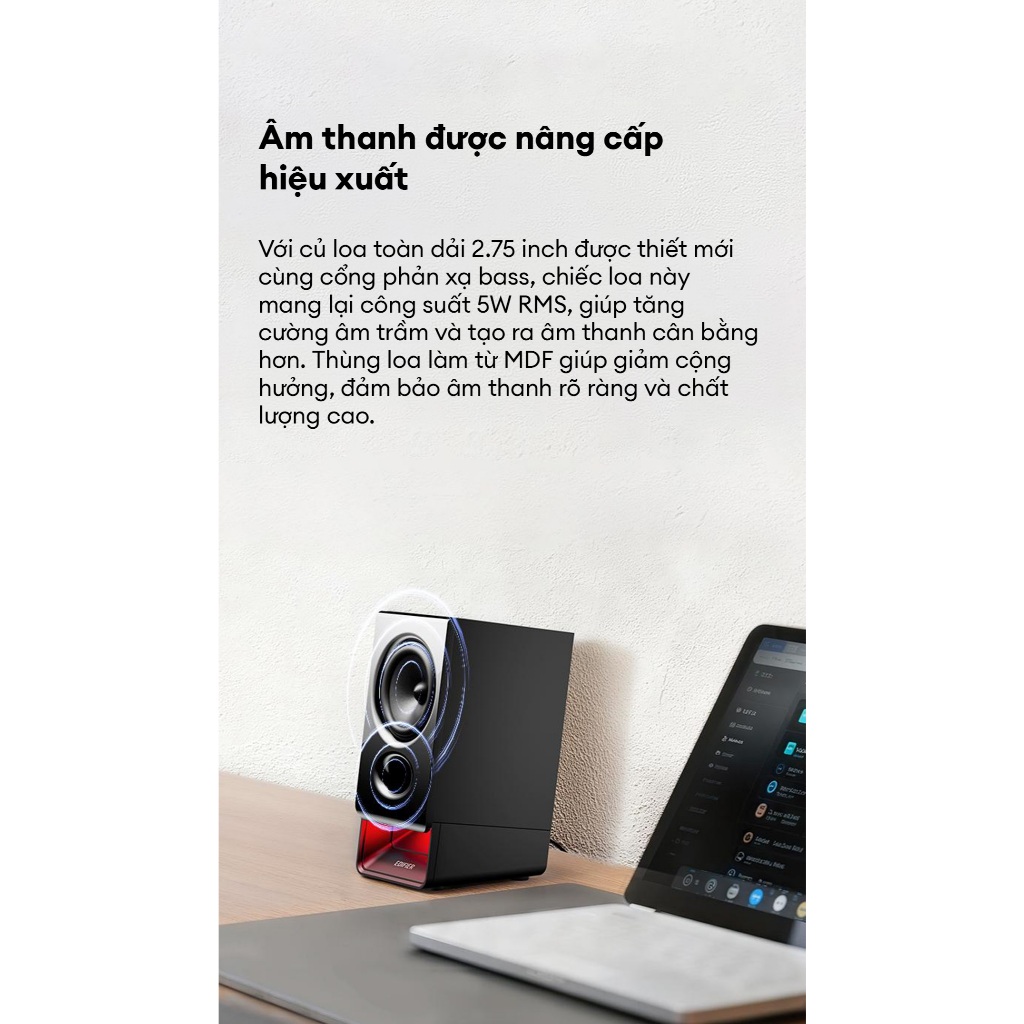 Loa Bluetooth Để Bàn EDIFIER R20BT | Blutooth V6.0 | Công Suất 5W RMS | Bảo Hành 15 Tháng | BigBuy360 - bigbuy360.vn