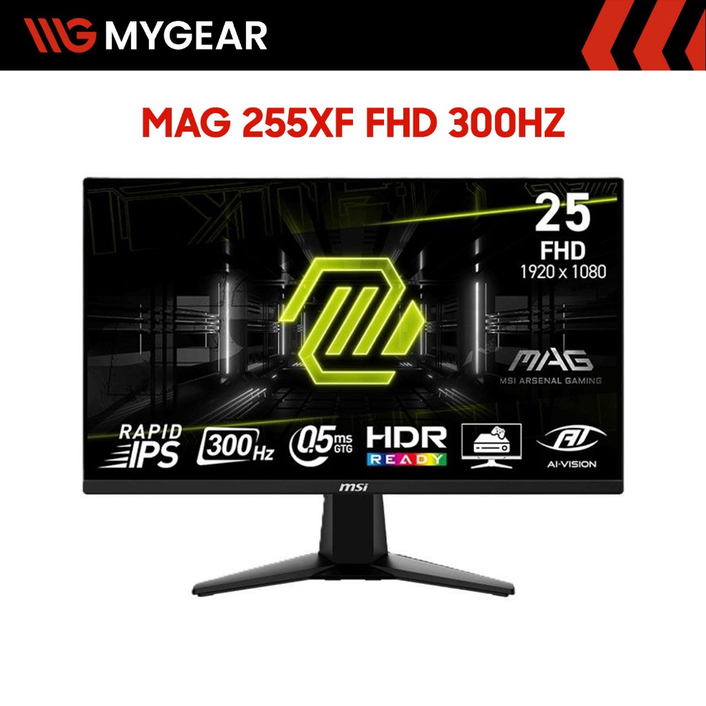 Màn hình Gaming MSI MAG 255XF 24.5 inch FHD 300Hz 0.5ms IPS - Bảo hành 36 tháng