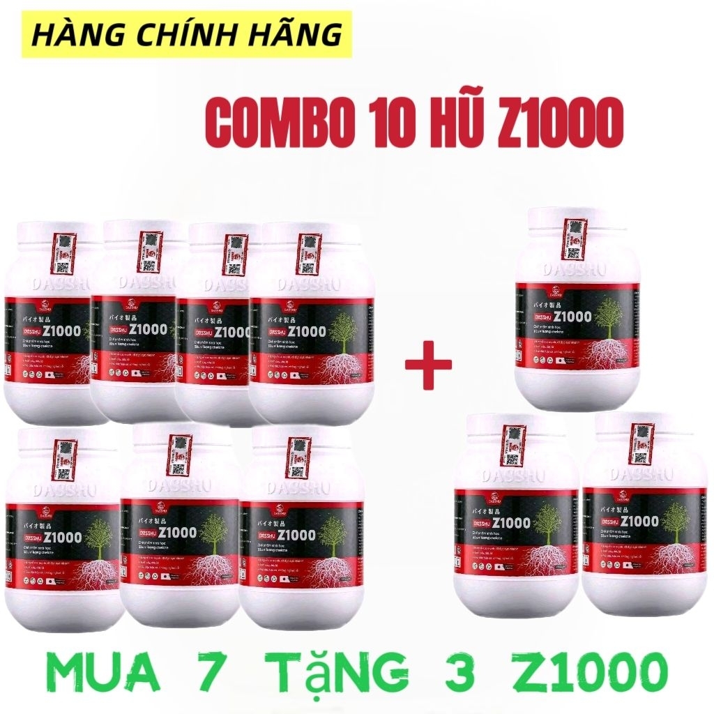Combo 10 hũ Dasshu Z1000 (7 tặng 3) kích rễ mạnh, đi đọt nhanh, phục hồi cây. z1000 hũ 1kg hàng chín