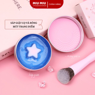 Sáp Giặt Cọ Và Mút Trang Điểm Lynh 60g Kèm Miếng Silicone, Làm Sạch Cọ Và Mút Nhanh Chóng