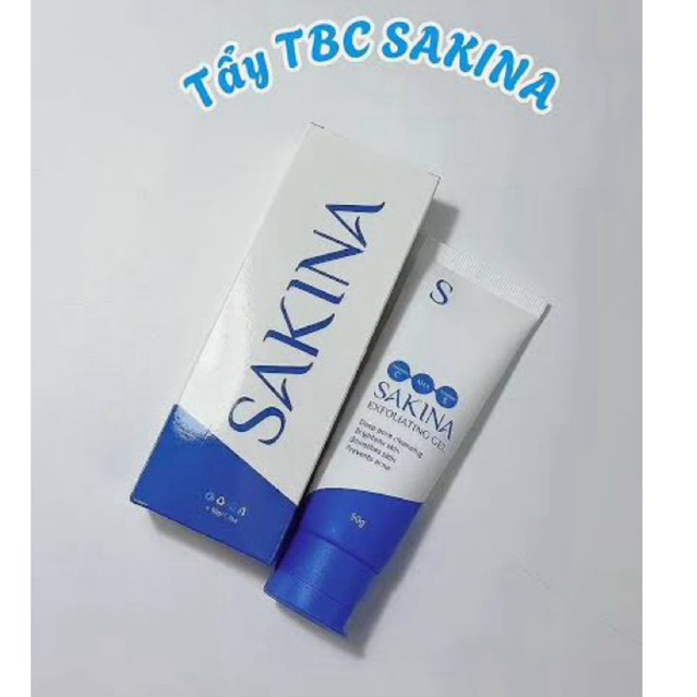 (Xả Lỗ) Gel tẩy tế bào chết da mặt SAKINA EXFOLIATING GEL chứa Vitamin C, AHA và Vitamin E sạch sâu