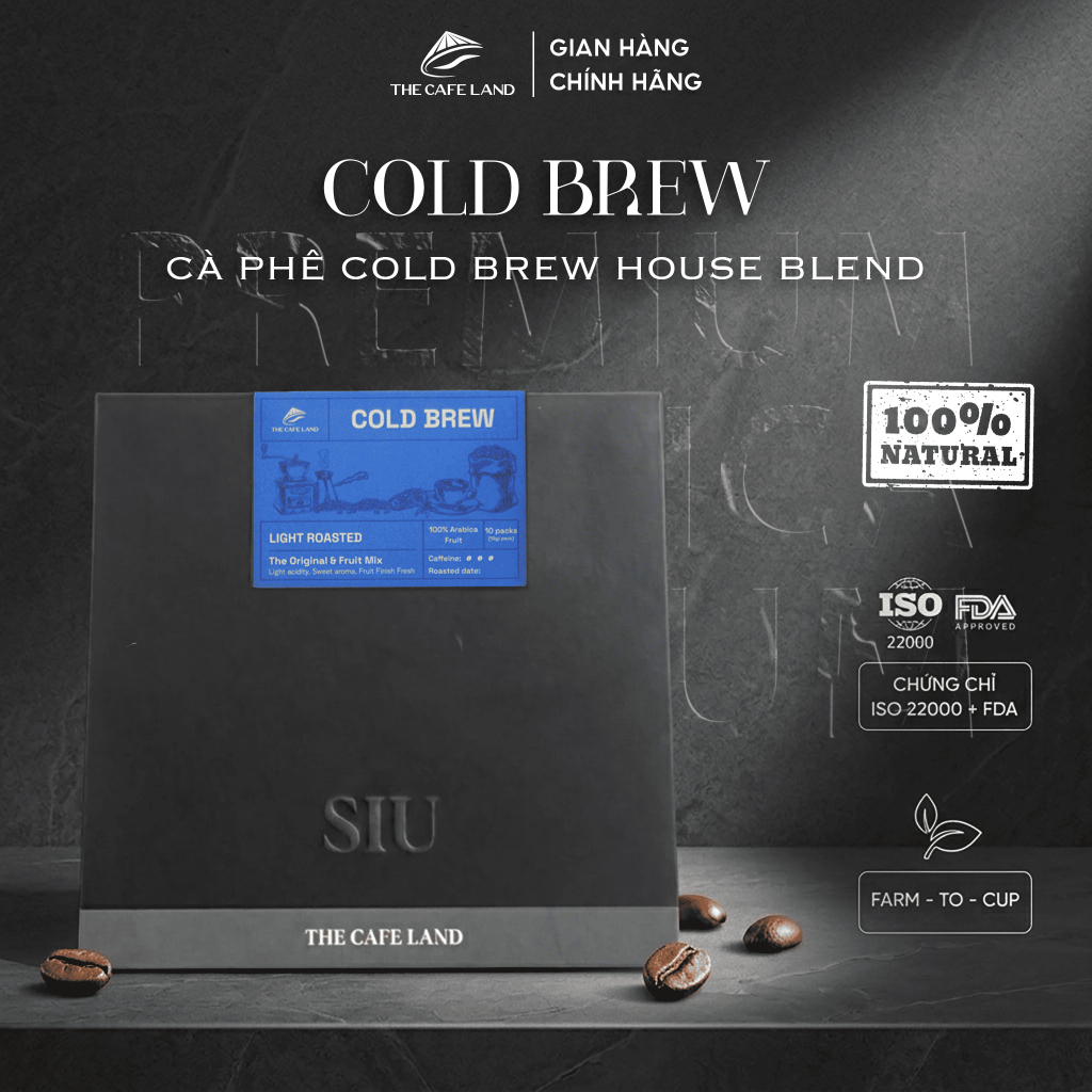 [COLDBREW] Cà Phê Ủ Lạnh - Hoa Quả Sấy 100% Tự Nhiên - The Cafe Land - Cafe Mộc ko chất bảo quản