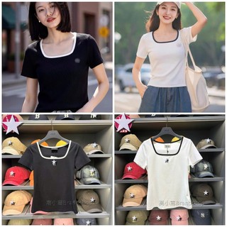 (HÀNG XUẤT XỊN) Áo thun M/L/B croptop Basic Logo T-Shirt N/Y Yan//kees 3ATSN0243-50BKS Black  SIZE S M L  FULL-TAG-CODE