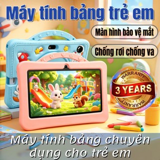 Máy tính bảng trẻ em - Màn hình bảo vệ mắt, ốp bảo vệ chống va chống rơi, màn hình lớn 7 inch, trẻ thích hơn
