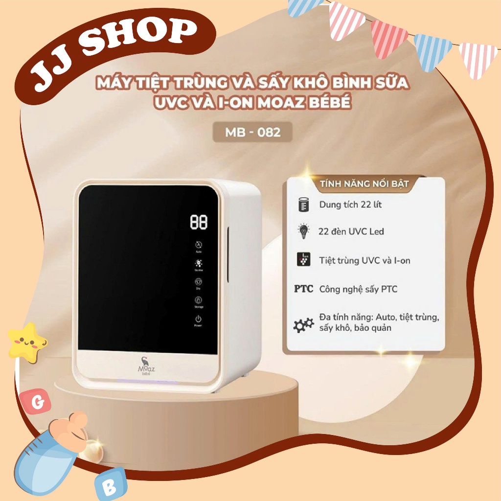 Máy Tiệt Trùng Sấy Khô UVC-ION MOAZBEBE MB082 [ HÀNG CHÍNH HÃNG ]