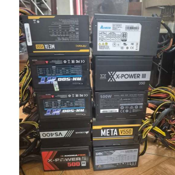 Nguồn ATX Không VGA Hàng cỏ văn phòng - Hàng cũ công suất thực xài tốt  300W - 500w