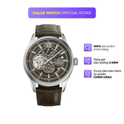 Đồng hồ Nam ORIENT STAR Modern Skeleton RE-AV0139Y00B dây da đeo tay kính Sapphire caocấp chính hãng